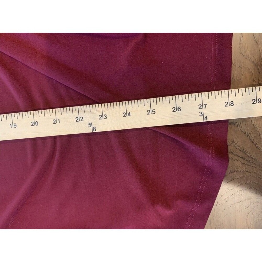 Liz Claiborne XL Burgundy Scoop Neck Cinch At Waist Tunic Top - Picture 12 of 12